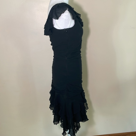 Express Ruffle Silk One-Shoulder Midi Dress - Picture 7 of 7